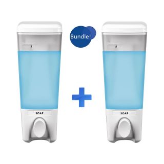 Set of 2 Clear Choice White Liquid Soap Dispensers