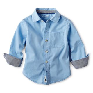 ARIZONA Solid Woven Shirt   Boys 12m 6y, Blue, Blue, Boys