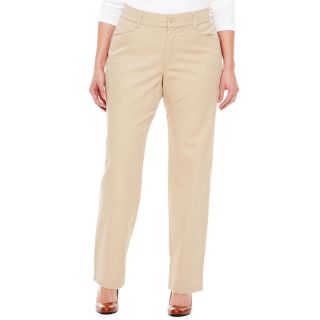 Lee Plain Front Twill Pants  Plus, British Khaki, Womens