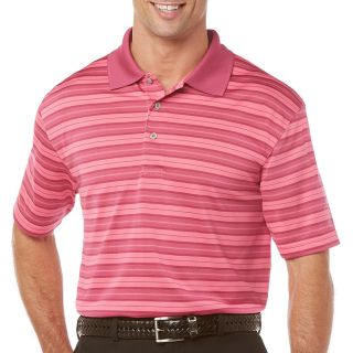 Pga Tour Airflux Striped Polo, Pink, Mens