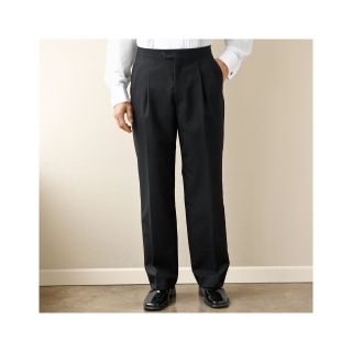 Stafford Essentials Wool Tuxedo Pants, Black, Mens