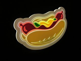 Hot Dog Illuminated Sign