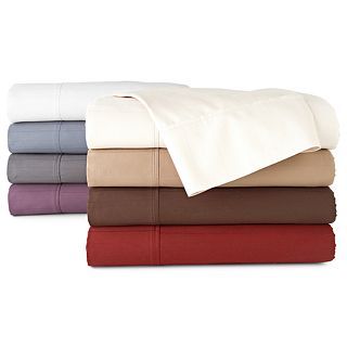 ROYAL VELVET 400tc Set of 2 Pinstripe Egyptian Cotton Sateen Pillowcases, White