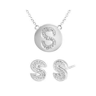 ONLINE ONLY   Diamond Addiction Diamond Accent Initial S Set, Womens