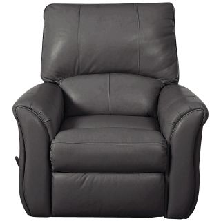 Olson Leather Recliner, Aspen Ash