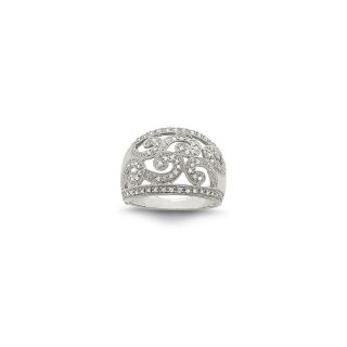 Diamond Swirl Ring 1/4 CT. T.W. Sterling Silver, Womens