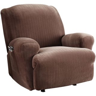 Sure Fit Stretch Pinstripe 1 pc. Recliner Slipcover, Chocolate (Brown)
