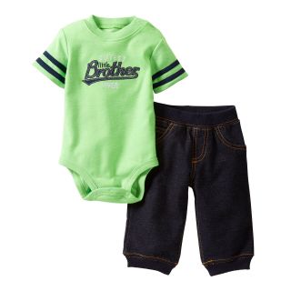 Carters Carter s Little Brother Bodysuit Pant Set   Boys newborn 24m, Green,