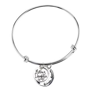 Sterling Silver Mother/Daughter Bangle, Womens