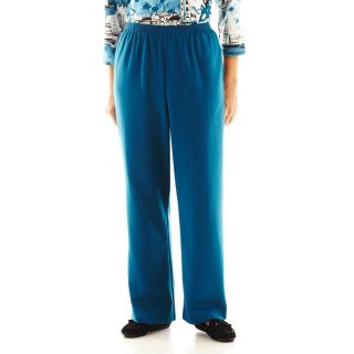 Alfred Dunner Travel Companion Pull On Knit Pants, Turquoise, Womens