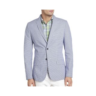 Izod Seersucker Gingham Blazer, Midnight, Mens