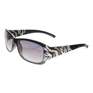 Allen B. Animal Print Sunglasses, Black, Womens