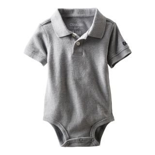 Oshkosh Bgosh Gray Piqué Polo Bodysuit   Boys 3m 24m, Boys