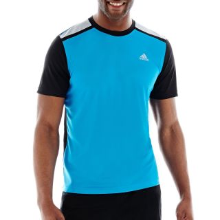 Adidas Short Sleeve Climamax Top, Blue/Black, Mens
