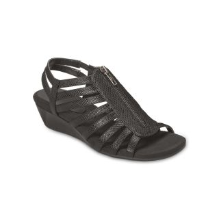A2 BY AEROSOLES Yetaway Wedge Sandals, Black, Womens