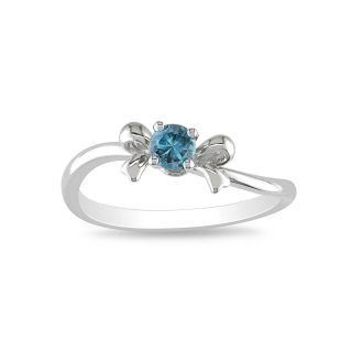 1/5 CT. T.W. Blue Diamond Ring, White/Gold, Womens