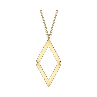 DOWNTOWN BY LANA Gold Tone Movable Double V Pendant, Womens