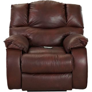 Hillside Leather Heat and Massage Recliner, Aspen Walnut