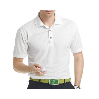 Izod Golf Grid Performance Polo Shirt, White, Mens
