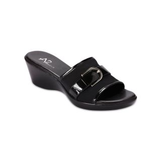 A2 BY AEROSOLES Eyes on You Slide Sandals, Blk Stretch, Womens