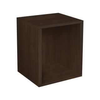 WAY BASICS Stackable Storage Cube Plus, Espresso (Dark Brown)