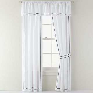 Royal Velvet Windsor Curtain Panel Pair, White