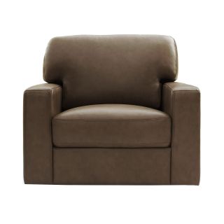 Leather Possibilities Track Arm Swivel Chair, Mink