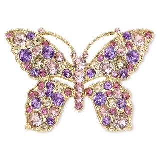 LIZ CLAIBORNE Boxed Butterfly Brooch, Pink