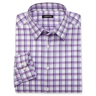 CLAIBORNE ClaiborneDress Shirt, Purple/White, Mens