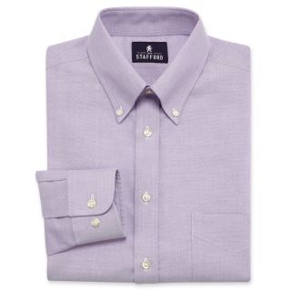 Stafford Wrinkle Free Oxford Dress Shirt, Lavender (Purple), Mens
