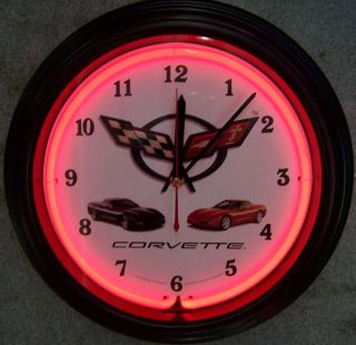 Corvette C5 Neon Clock