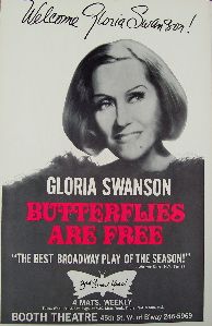 Butterflies Are Free (Original Broadway Theatre Window Card)