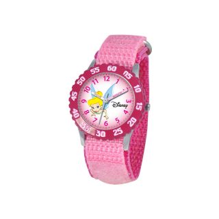 Disney Time Teacher Tinker Bell Kids Pink Watch, Girls
