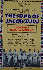 The Song of Jacob Zulu (Original Broadway Theatre Window Card)