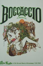 Boccaccio (Original Broadway Theatre Window Card)