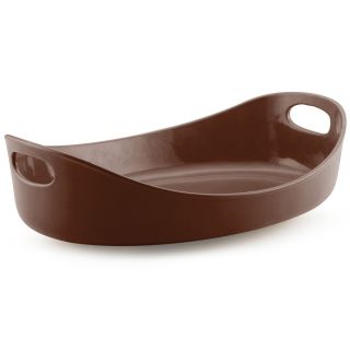 Rachael Ray 3 qt. Large Oval Baker, Chocolate (Brown)