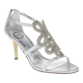 I. Miller Vine High Heel Beaded Sandals, Silver, Womens