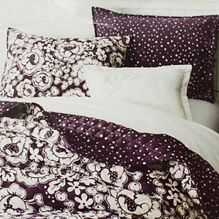 Quilt Set, 3 Piece 100% Cotton Country Style Purple Arabesque