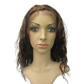 Full Lace 16 Malaysia Curl 100% Indian Remy Human Hair Lace Wig 5 Colors to Choose