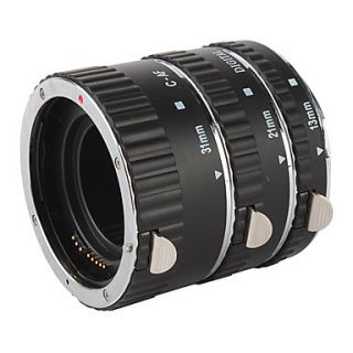 High Quality 3 Piece Macro Extension Tube Set for Cannon EOS   Black