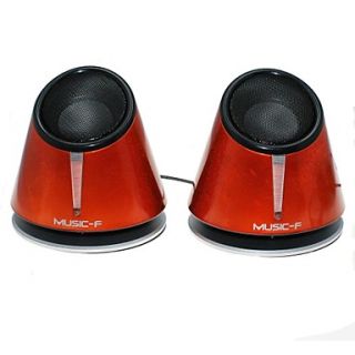 Music FM X6 High Quality Stereo USB 2.0Multimedia Speaker (Orange)