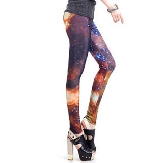 Elonbo Dazzling Star Style Digital Painting Tight Women Leggings
