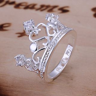 Inlaid diamond crown ring