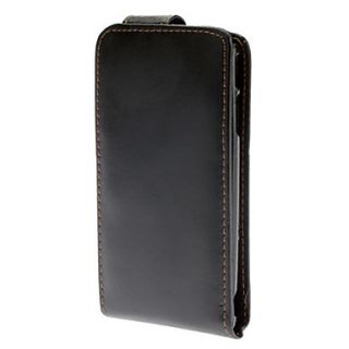 Flip up and down Designed PU Leather Black Full Body Case for Sony Ericsson Xperia ARC LT15i / X12