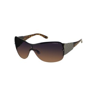 LIZ CLAIBORNE Alexandra Shield Sunglasses, Gunmetal, Womens