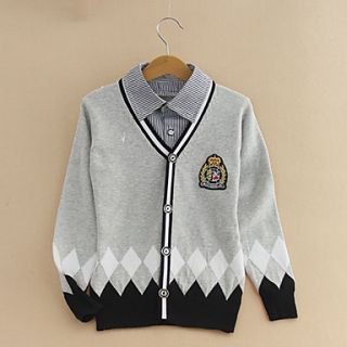 Boys Leisure Thin Style Two Piece Like Sweaters