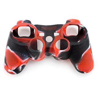 Protective Dual Color Silicone Case for PS3 Controller (Red and Black)