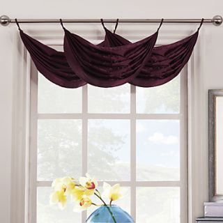 Modern Fancy Solid Waterfall Valance 25Wx16L (One Piece)