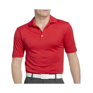Izod Golf Grid Performance Polo Shirt, Red, Mens