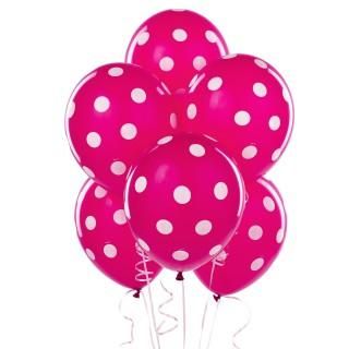 Berry with White Polka Dots Latex Balloons